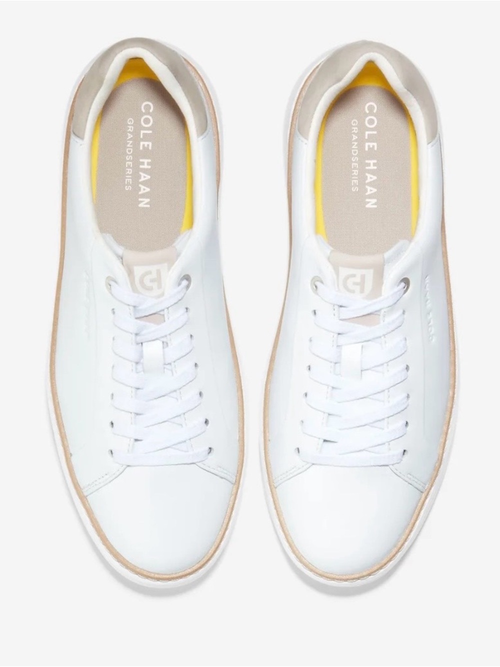 Women's GrandPrø Topspin Premium Leather Luxuriously cushioned white Sneakers 9